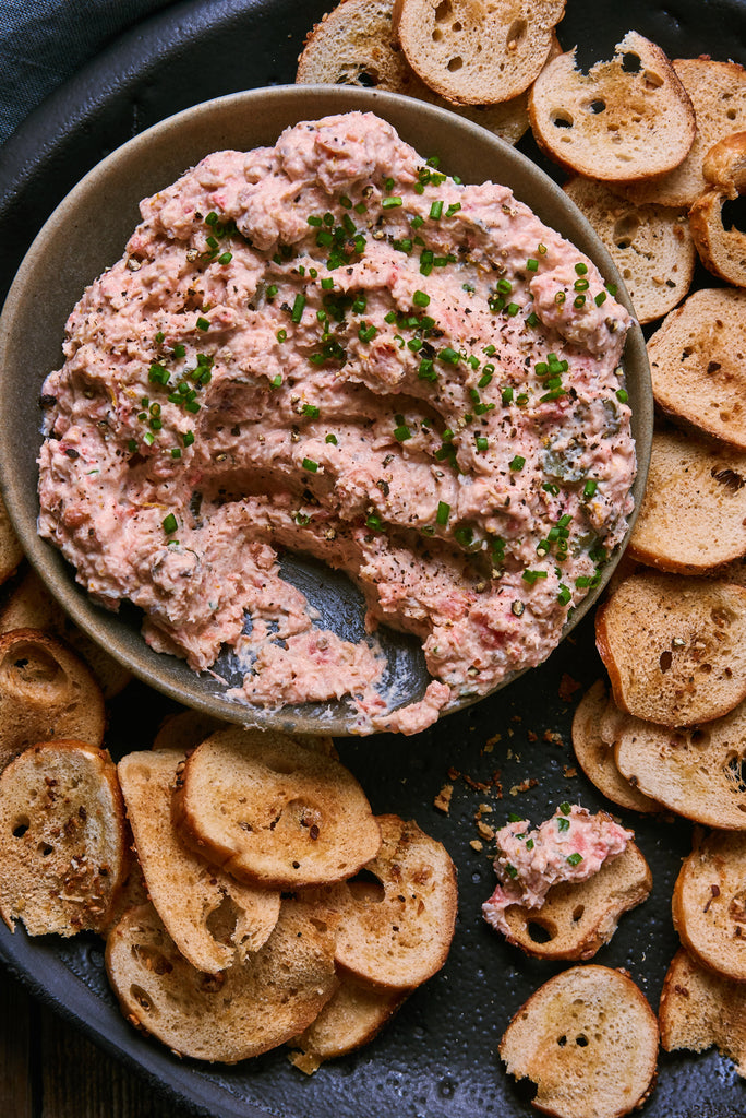 Cured Salmon Dip + Bagel Chips
