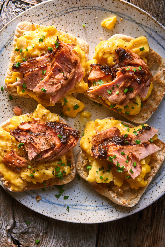 Miso Butter Salmon + Custardy Scrambled Eggs