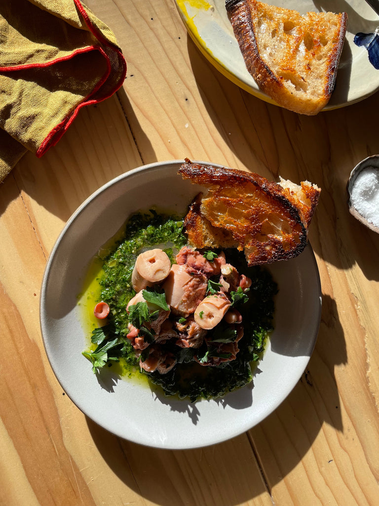 Smoked Octopus Bagnet Vert