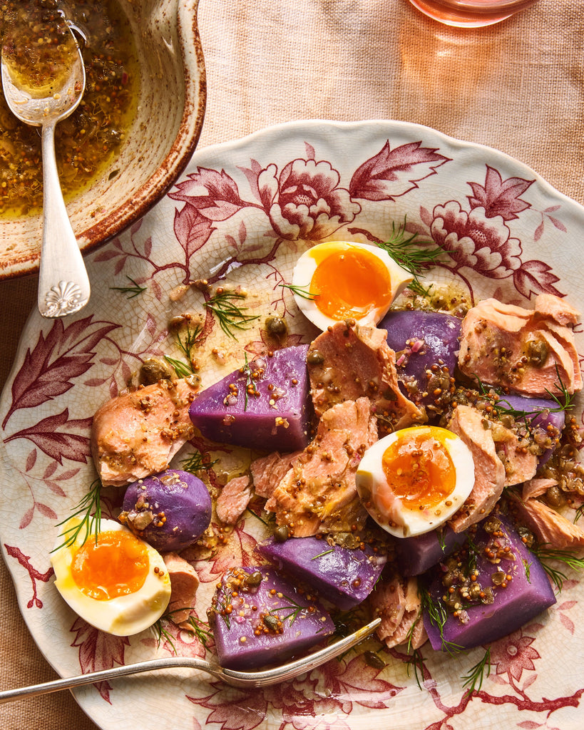 Wild Salmon, Potatoes, Eggs & Grain Mustard-Caper Vinaigrette