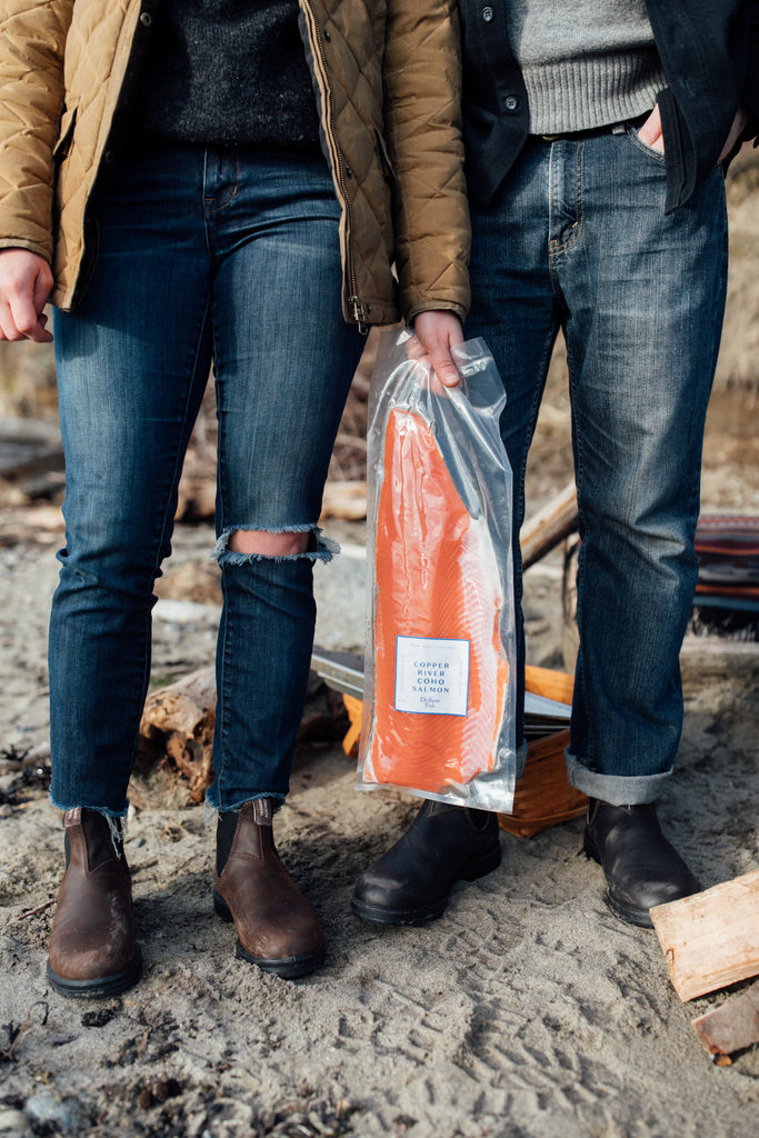 Beachside Salmon Feast with Blundstones