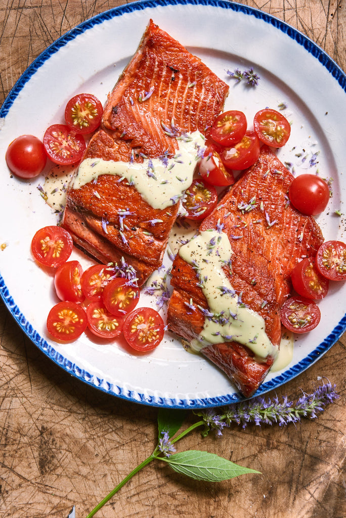 Roast Salmon with Aioli & Tomatoes